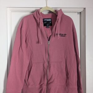 Adidas Pink Zip-Up Hoodie